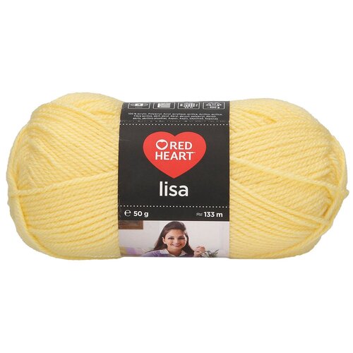 Пряжа для вязания Red Heart 'Lisa' 50гр 133м (100% акрил) (08210 св.-желтый), 10 мотков heathfield lisa seed