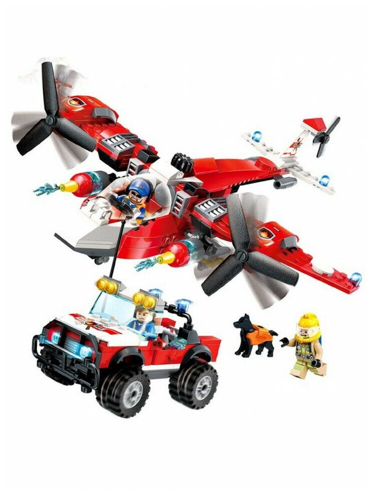 Конструктор QMAN "Пожарные службы: Лесные спасатели" 369 деталей