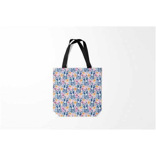 фото Сумка-шоппер / 40х40 см / популярные иллюстрации / голова животного бультерьер burnettie