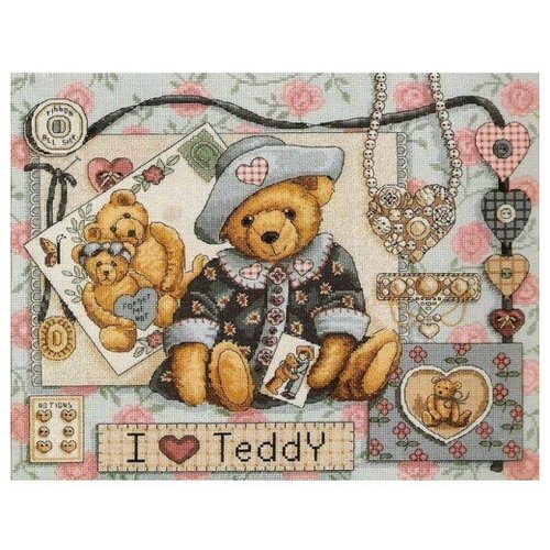 фото Набор для вышивания classic design 4350 я люблю тедди