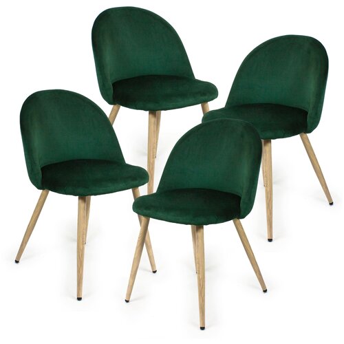 Комплект стульев для кухни Юпитер, текстиль, цвет Dark Green, 4 шт