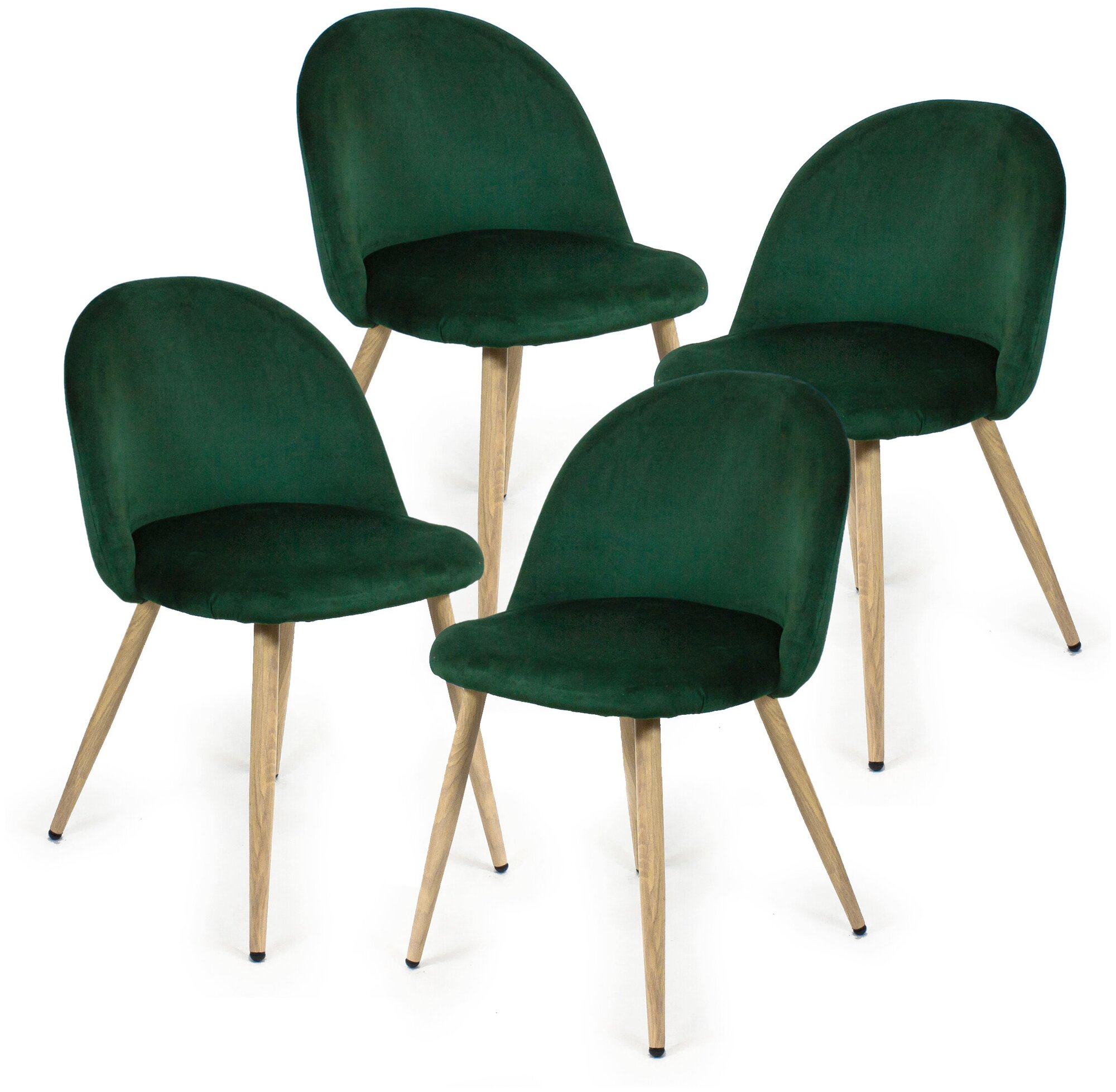 Комплект стульев для кухни Юпитер, текстиль, цвет Dark Green, 4 шт
