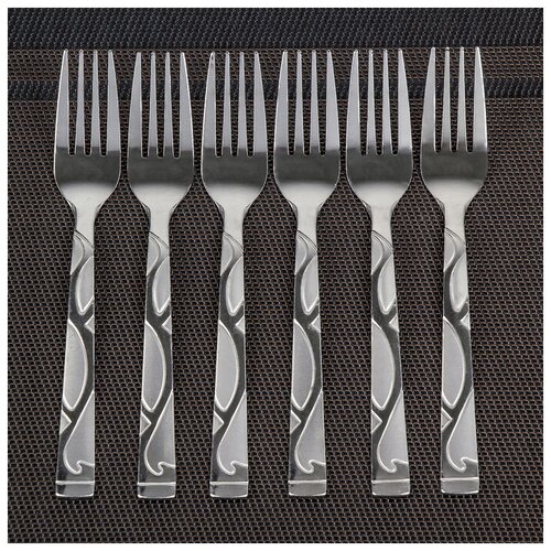 фото Набор вилок столовых доляна бритоль, 18 см, 6 шт доляна 3899308 .