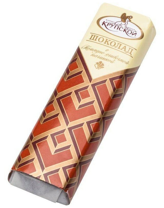 Шоколадный батончик Крупской, темный шоколад, с помадно-сливочной начинкой, 20шт х 50г
