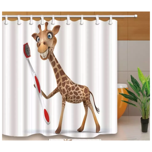 фото Штора для ванной "жираф" 1 шт. redweeks