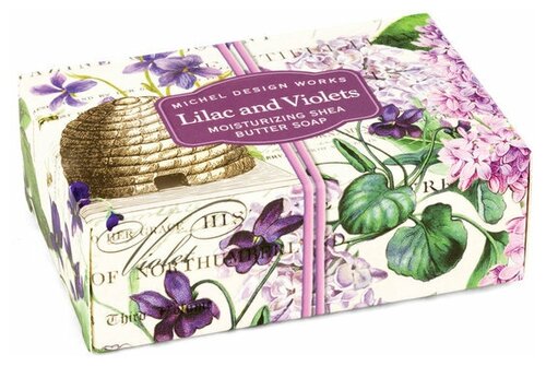 Michel Design Works Lilac and Violet Boxed Single Soaps