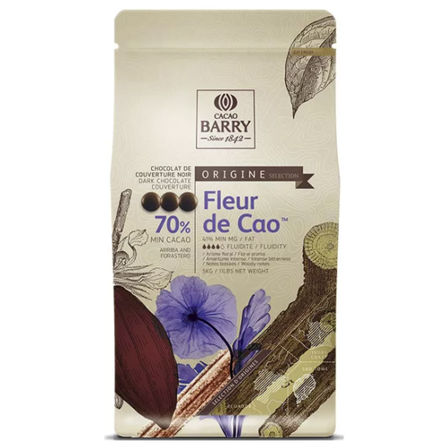 Cacao Barry Шоколадные капли Fleur de Cao, 5000 г