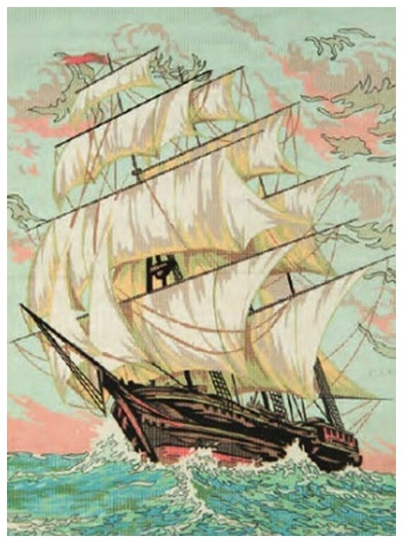 Рисунок на ткани Grafitec "Бушующий океан", 50x60 см