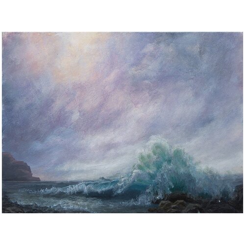 фото Картина маслом "волна" бурцева русская живопись