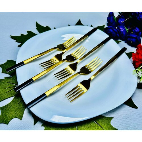 Набор вилок столовых (Золотистый) h 21 см, толщина 3 мм
