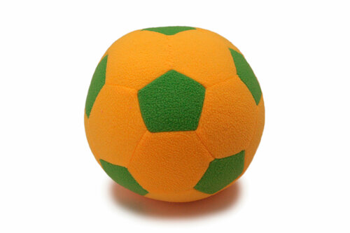 Мягкая игрушка Magic Bear Toys Мяч цвет желтый/светло-зеленый диаметр 23 см