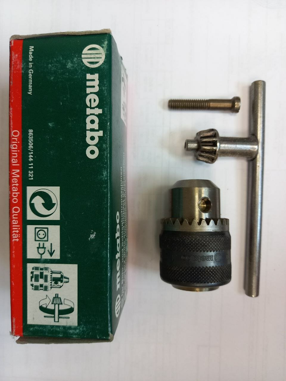 Сверлильный патрон ключевой с зубчатым венцом 10 мм, резьба 1/2" Metabo, 635252000