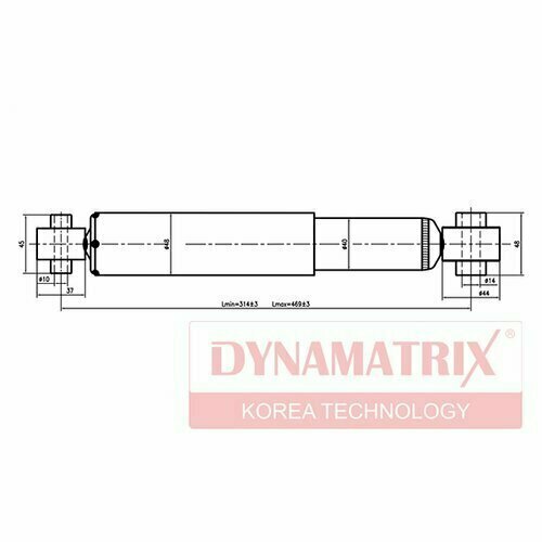 Амортизатор подвески задний Dynamatrix-Korea DSA343396 для Citroen C2, C3 I