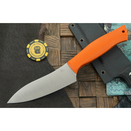 Нож Owl Knife Canadian, сталь Bohler N690, рукоять оранжевый G-10