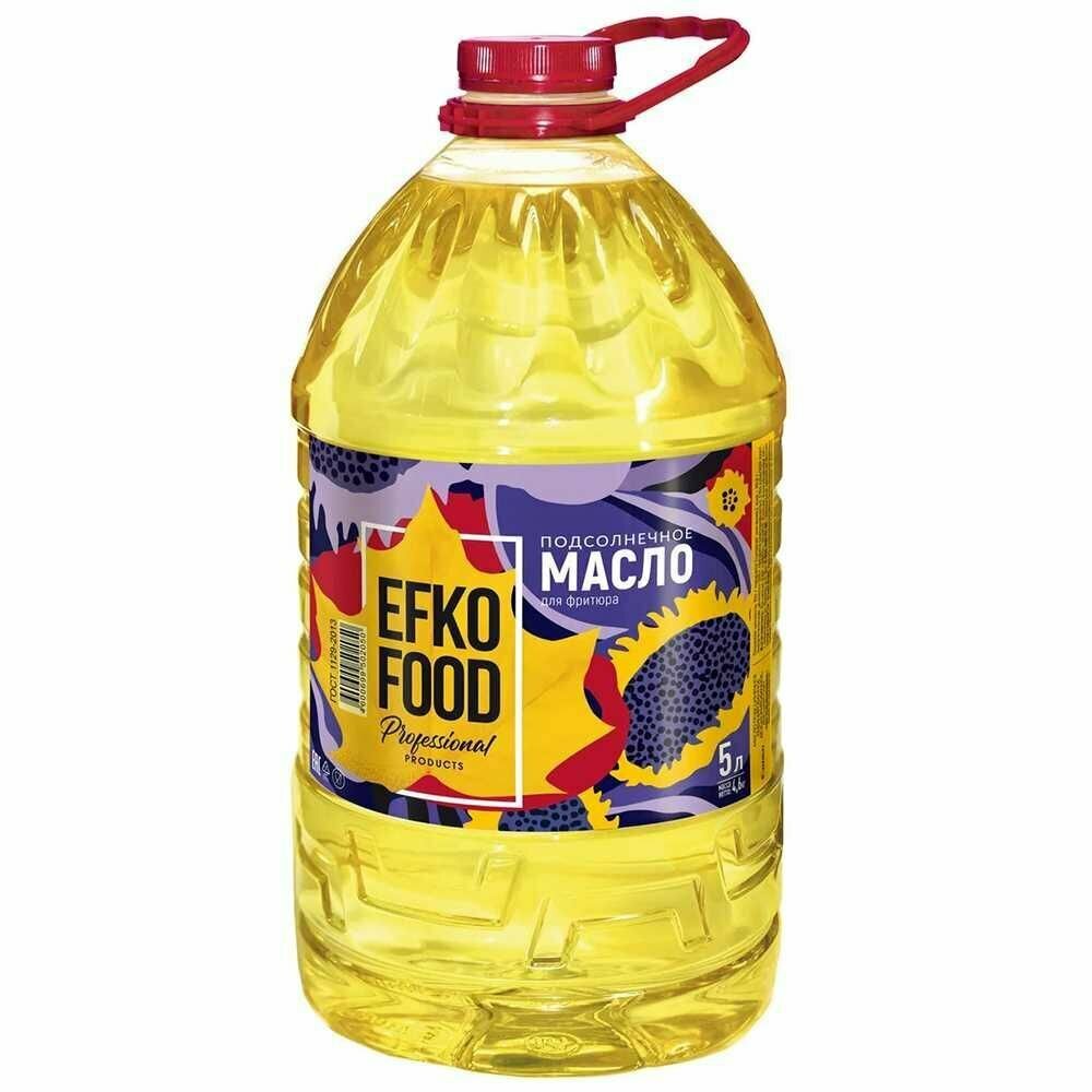 Масло фритюрное подсолнечное рафинированное, Efko Food/Эфко Фуд, 5л.