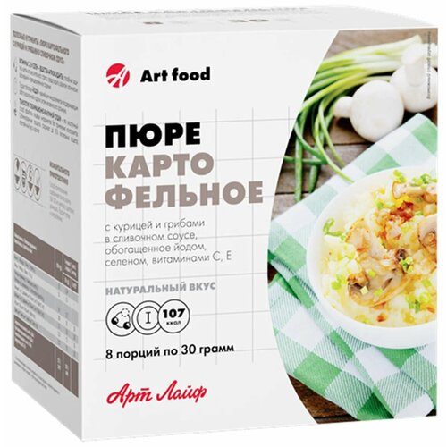 Пюре картофельное с курицей и грибами в сливочном соусе,8 порций