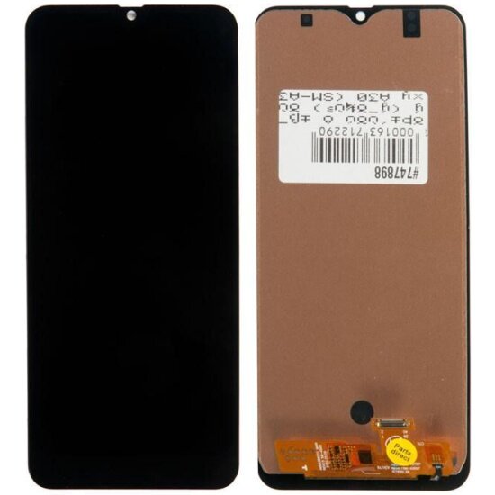 Дисплей в сборе с тачскрином Rocknparts для Samsung Galaxy A30 (SM-A305F) черный In-Cell