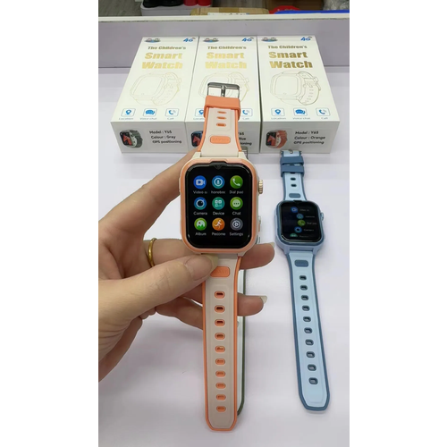 Умные детские смарт-часы Y65 с поддержкой 4G оранжевый 3090₽