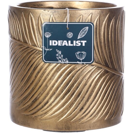 Кашпо Idealist Lite IDEALIST Лист  файберстоун  золотистое  D24 H24 cm 9  LEAF R 24 GLD 