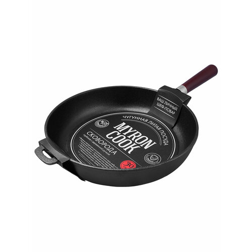 Сковорода глубокая Evolution чугунная, с деревянной ручкой, 30 см