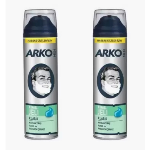 Гель для бритья Arko Классик, 2 х 200 мл гель для бритья arko 2in1 coffee 200 мл