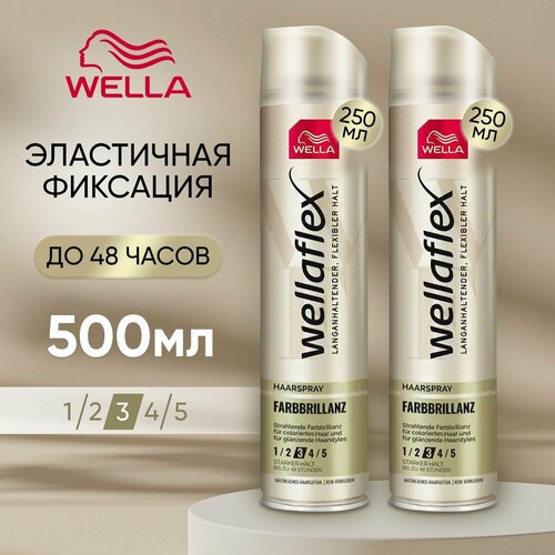 Wella Лак для укладки волос профессиональный объем и уход стайлинг 2штуки по 250 лак для укладки волос профессиональный объем и уход стайлинг