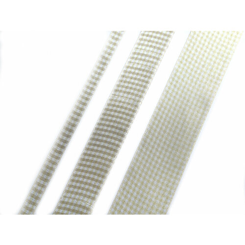 Лента декоративная Шотландка / Премиум качество/ 3 размера в одном наборе/ Skroll