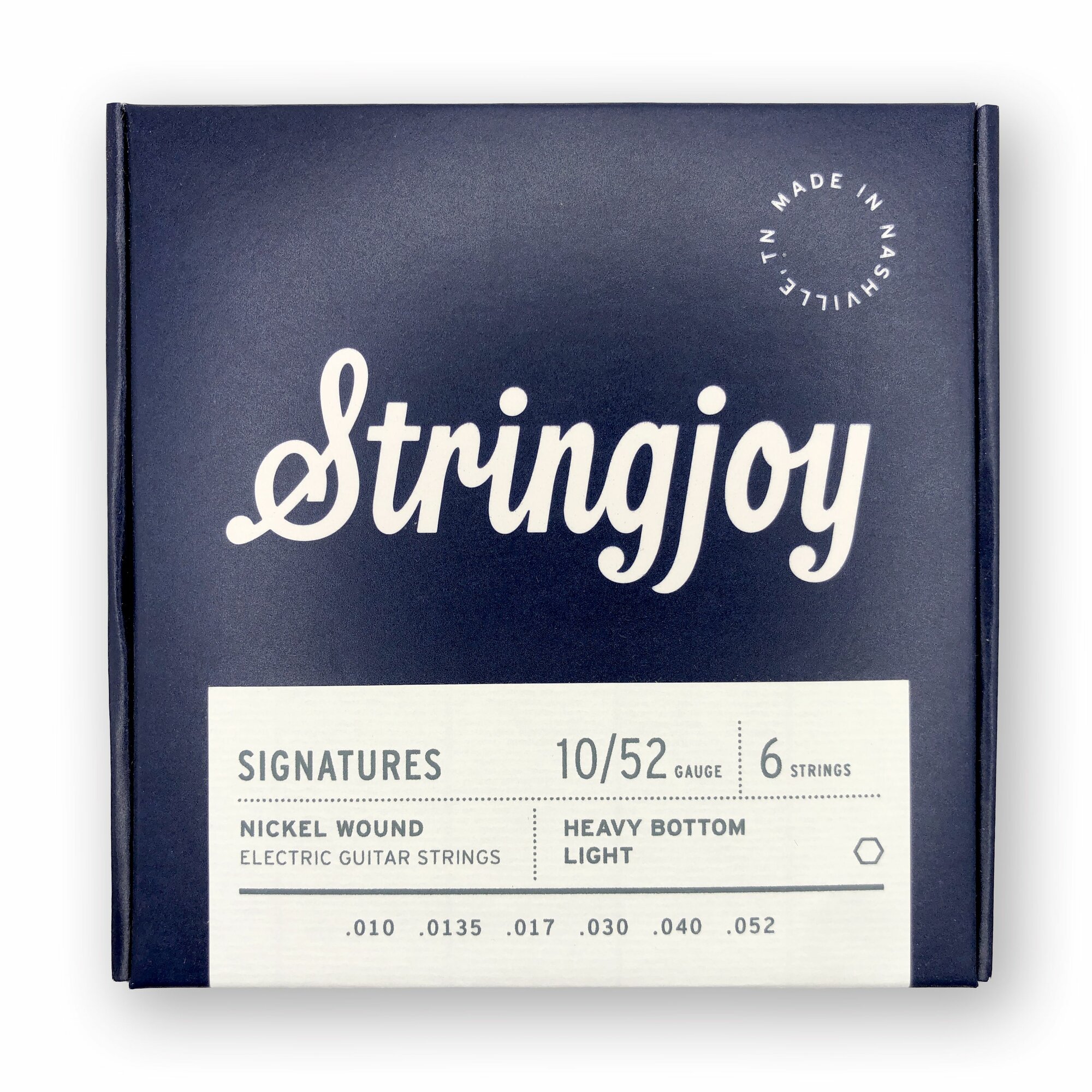 Струны для электрогитары Stringjoy Signatures Heavy Bottom Light Gauge Nickel Wound Electric Guitar Strings, 10-52