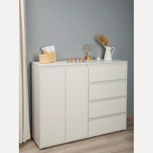 Изображение товара Комод Letta City New универсальный Белое тиснение