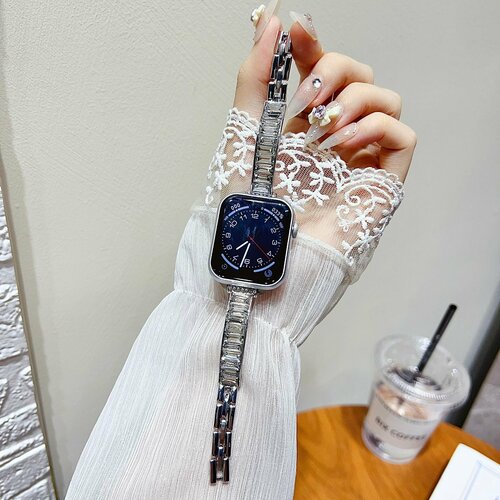 Поясной браслет Xiaoman, для Apple Watch, серебристый