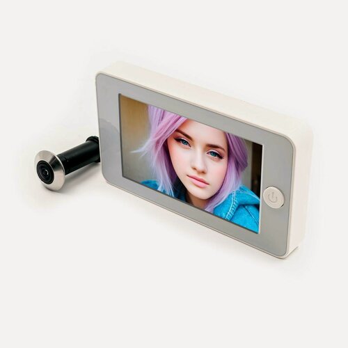 Изображение товара Видеоглазок для двери в виде обычного Ай Хоум глаз (W) с углом обзора 160 град, с цветным монитором 4,3 дюйма. Дверной видеоглазок.