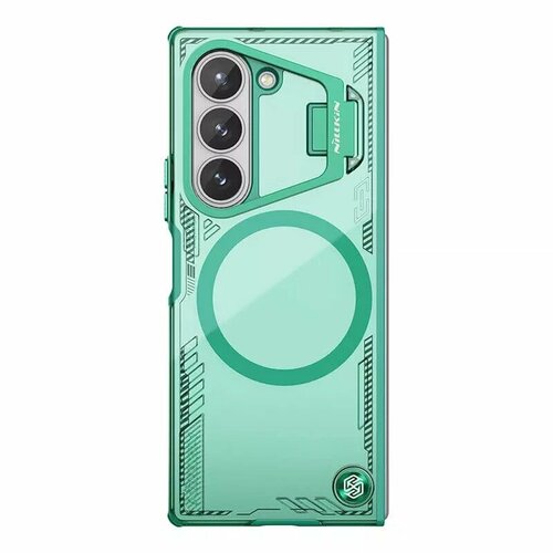 Прозрачный чехол - подставка Nillkin Iceblade Fold (Magsafe) для Samsung Galaxy Z Fold 6 5G зеленый
