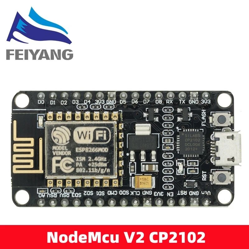 Беспроводной модуль CH340/CP2102 NodeMcu V3 V2 Lua WIFI Интернет вещей Плата разработки на базе ESP8266 ESP-12E с антенной на печатной плате, Nodemcu-CP2102
