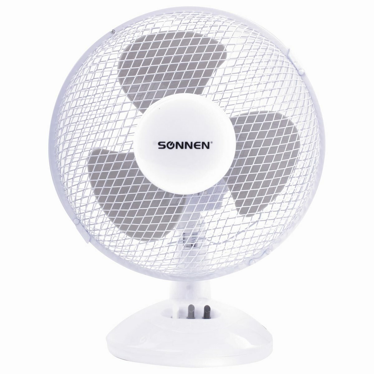 Вентилятор настольный Sonnen TF-25W-23, белый/серый (451038)