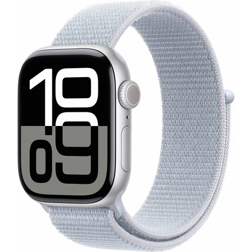 Умные часы Apple Watch 10 42mm 42 Silver Blue Cloud Sport Loop размер ремешка One Size 130200 стекло сапфировое 56929₽