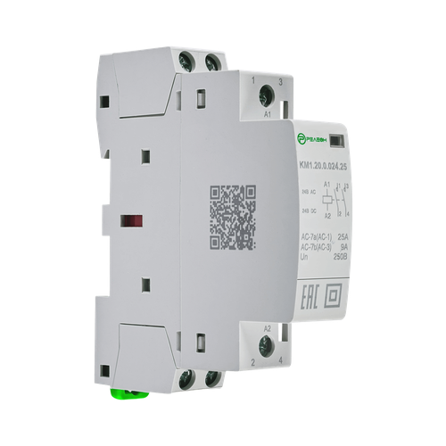 Модульный контактор 2НЗ контакта 25А 12В ACDC 2011₽