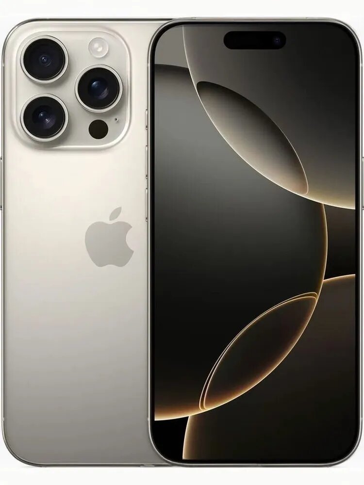 Смартфон Apple iPhone 16 Pro 256Gb (Nano-SIM+eSIM) Natural Titanium (титан)
