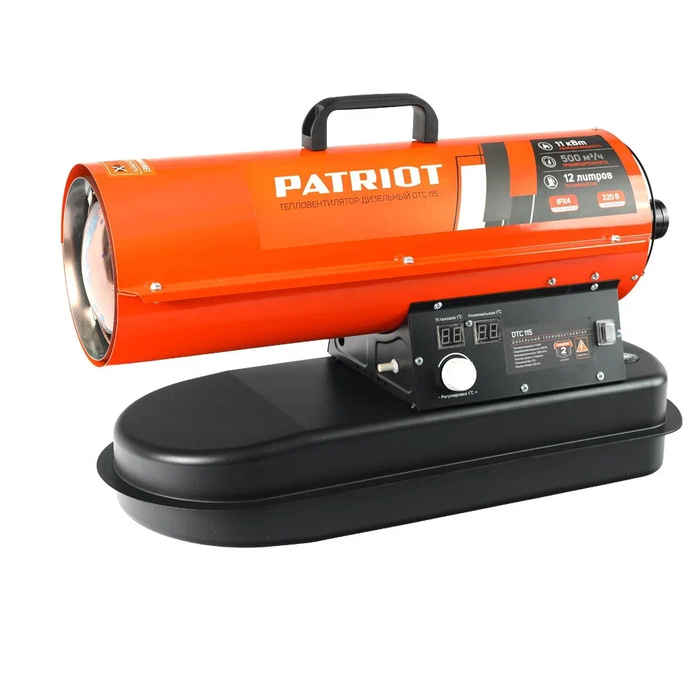 Обогреватель Patriot DTC 115 дизельный мощность 12кВт площадь обогрева 320м² оранжевый