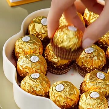 Конфеты Ferrero Rocher, шоколадные, с лесными орехами, 200 г — фото 1