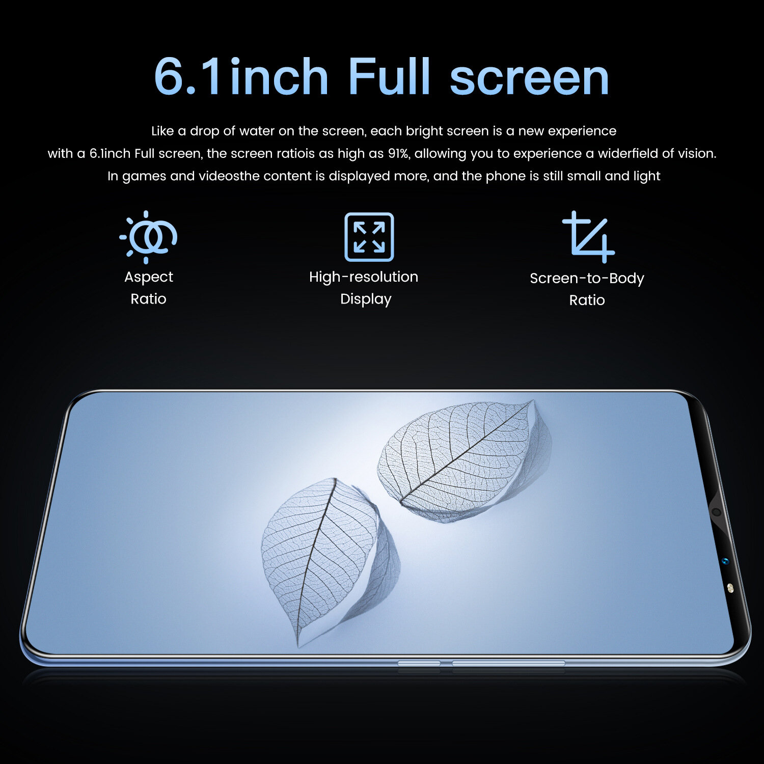 Смартфон M10plus, европейский стандарт, серо-голубой, длительное время автономной работы — фото 1