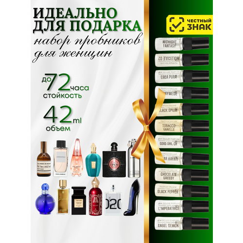 Набор миниатюр DELUXE PARFUM духи женские по мотивам известных брендов, 12 пробников по 3 мл