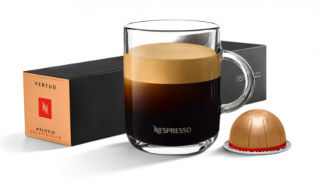 Кофе в капсулах Nespresso Vertuo, бленд Melozio Decaffeinato, 230 ml, 10 капсул