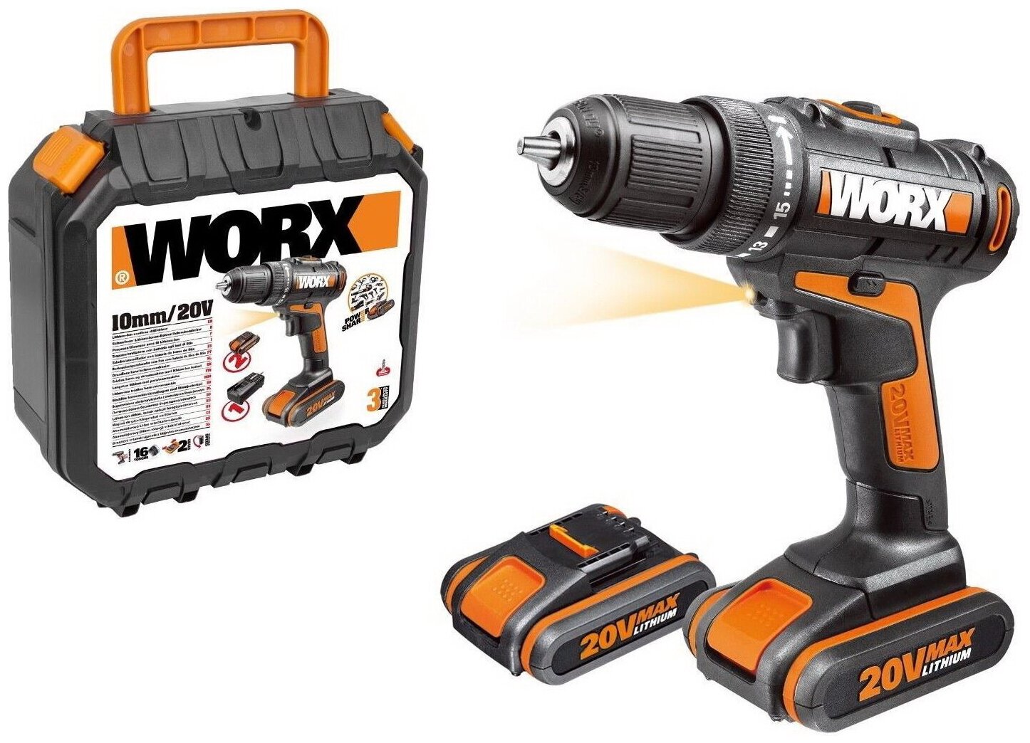 Аккумуляторная дрель-шуруповерт Worx WX101.1