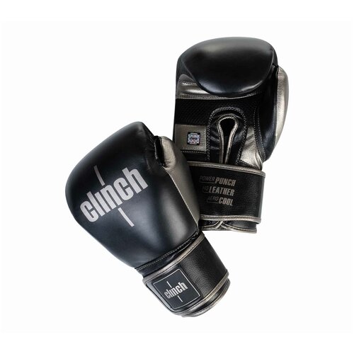 Перчатки боксерские Clinch Prime 2.0 черно-бронзовые, 14 ун