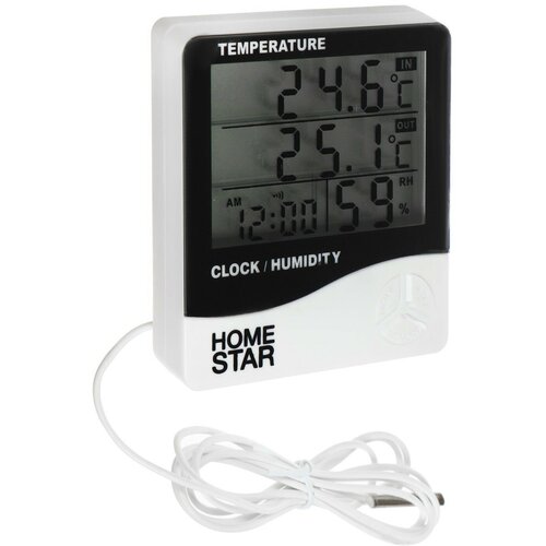 Термометр-гигрометр HOMESTAR HS-0109 комнатный измерение влажности белый 113200₽