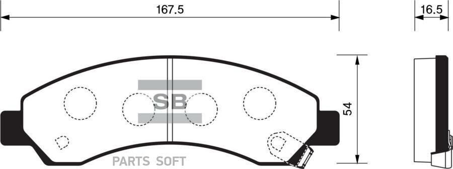 SP2088SNS_колодки дисковые передние!\ Great Wall Hover/H5 2.8TCi 06> SANGSIN BRAKE SP2088 | цена за 1 шт