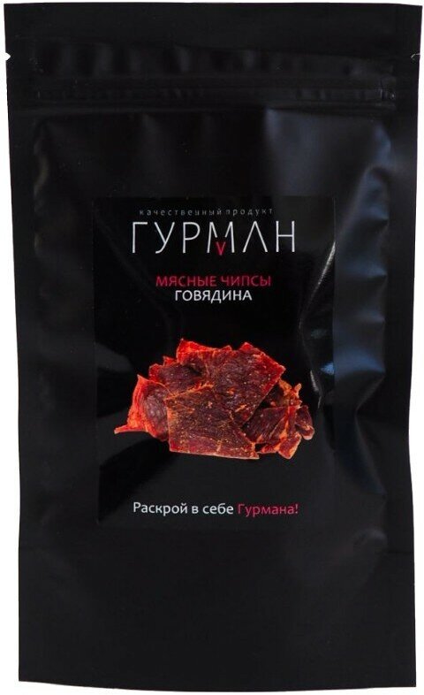 Говядина сушеная Гурман, мясные чипсы 36 гр, 1 упаковка