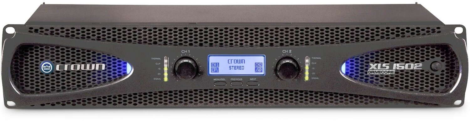 Crown XLS1502 DriveCore 2 усилитель c DSP. Мощность (на канал): 775Вт 2, 525Вт 4, 300Вт 8. Мощность (мост): 1550Вт 4, 1050Вт 8?