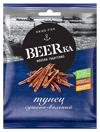 Beerka, тунец сушёно-вяленый, 40 г