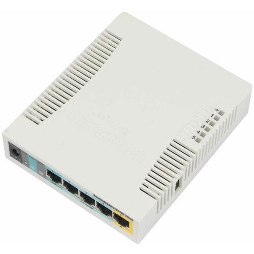 Роутер беспроводной MikroTik RB951UI-2HND N300 10/100BASE-TX белый маршрутизатор mikrotik rb2011uias 2hnd in routerboard 2011uias 2hnd with atheros 74k mips cpu 128mb ram 1xsfp port 5xlan sxgbit lan built in 2 4g